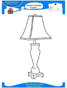 Çocuklar İçin Abajur Boyama Sayfaları 